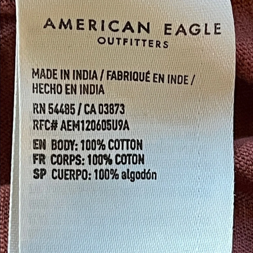 American Eagle Outfitters Maroon Lace-Up Blouse